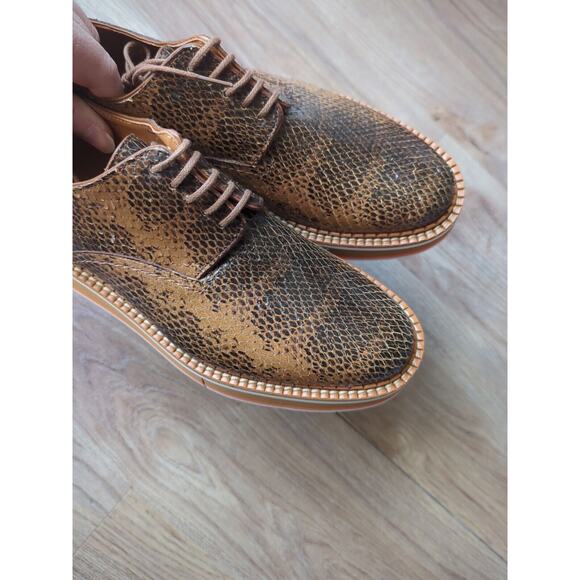 Clergerie Brook Platform Lightweight Comfort Oxford Womens 9 Brown - Picture 4 of 16